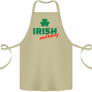 Irish and Horny St. Patrick's Day Cotton Apron 100% Organic Khaki