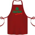 Irish and Horny St. Patrick's Day Cotton Apron 100% Organic Maroon