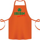 Irish and Horny St. Patrick's Day Cotton Apron 100% Organic Orange