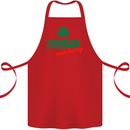 Irish and Horny St. Patrick's Day Cotton Apron 100% Organic Red