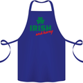 Irish and Horny St. Patrick's Day Cotton Apron 100% Organic Royal Blue