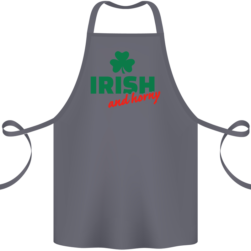 Irish and Horny St. Patrick's Day Cotton Apron 100% Organic Steel