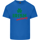 Irish and Horny St. Patrick's Day Kids T-Shirt Childrens Royal Blue
