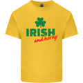 Irish and Horny St. Patrick's Day Kids T-Shirt Childrens Yellow