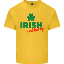 Irish and Horny St. Patrick's Day Kids T-Shirt Childrens Yellow