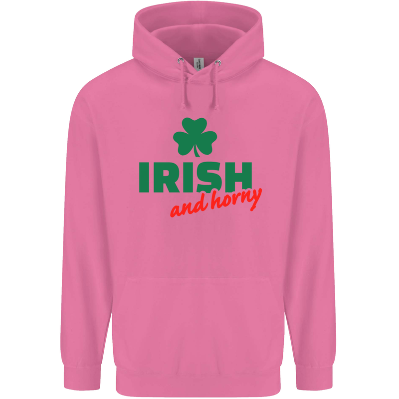 Irish and Horny St. Patrick's Day Mens 80% Cotton Hoodie Azelea