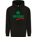 Irish and Horny St. Patrick's Day Mens 80% Cotton Hoodie Black