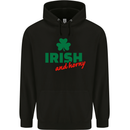 Irish and Horny St. Patrick's Day Mens 80% Cotton Hoodie Black