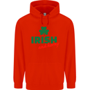 Irish and Horny St. Patrick's Day Mens 80% Cotton Hoodie Bright Red