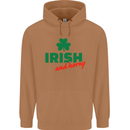 Irish and Horny St. Patrick's Day Mens 80% Cotton Hoodie Caramel Latte