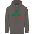 Irish and Horny St. Patrick's Day Mens 80% Cotton Hoodie Charcoal