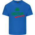 Irish and Horny St. Patrick's Day Mens Cotton T-Shirt Tee Top Royal Blue