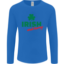Irish and Horny St. Patrick's Day Mens Long Sleeve T-Shirt Royal Blue