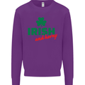 Irish and Horny St. Patrick's Day Mens Sweatshirt Jumper Purple