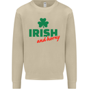 Irish and Horny St. Patrick's Day Mens Sweatshirt Jumper Sand