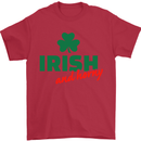 Irish and Horny St. Patrick's Day Mens T-Shirt Cotton Gildan Red