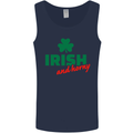 Irish and Horny St. Patrick's Day Mens Vest Tank Top Navy Blue