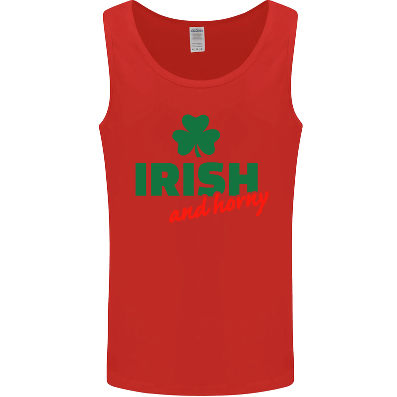 Irish and Horny St. Patrick's Day Mens Vest Tank Top Red