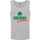 Irish and Horny St. Patrick's Day Mens Vest Tank Top Sports Grey