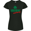 Irish and Horny St. Patrick's Day Womens Petite Cut T-Shirt Black