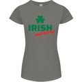 Irish and Horny St. Patrick's Day Womens Petite Cut T-Shirt Charcoal
