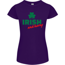 Irish and Horny St. Patrick's Day Womens Petite Cut T-Shirt Purple