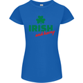 Irish and Horny St. Patrick's Day Womens Petite Cut T-Shirt Royal Blue