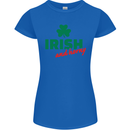 Irish and Horny St. Patrick's Day Womens Petite Cut T-Shirt Royal Blue