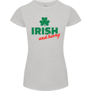 Irish and Horny St. Patrick's Day Womens Petite Cut T-Shirt Sports Grey