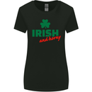 Irish and Horny St. Patrick's Day Womens Wider Cut T-Shirt Black