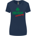 Irish and Horny St. Patrick's Day Womens Wider Cut T-Shirt Navy Blue