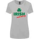 Irish and Horny St. Patrick's Day Womens Wider Cut T-Shirt Sports Grey