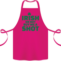 Irish or Not Buy Me a Shot St. Patricks Day Cotton Apron 100% Organic Pink