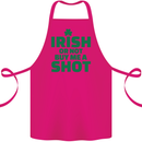 Irish or Not Buy Me a Shot St. Patricks Day Cotton Apron 100% Organic Pink