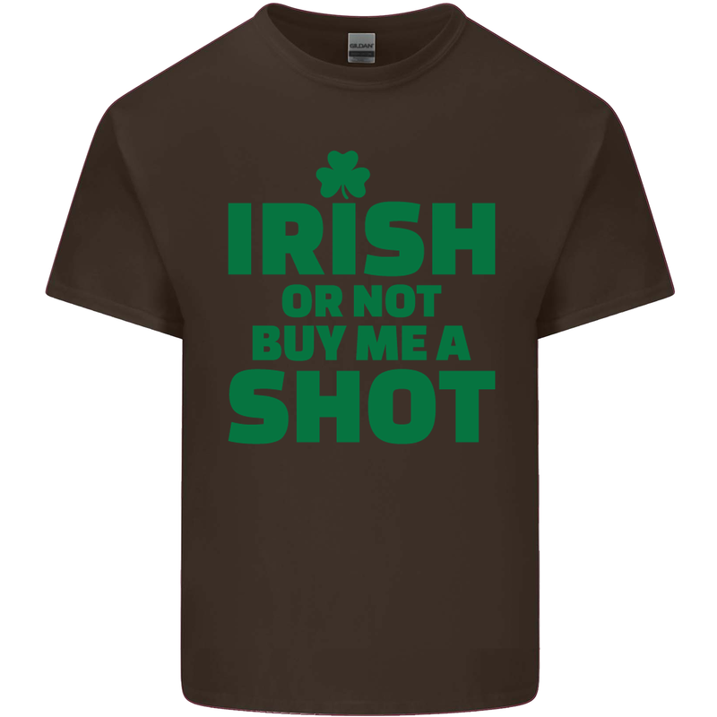Irish or Not Buy Me a Shot St. Patricks Day Kids T-Shirt Childrens Chocolate