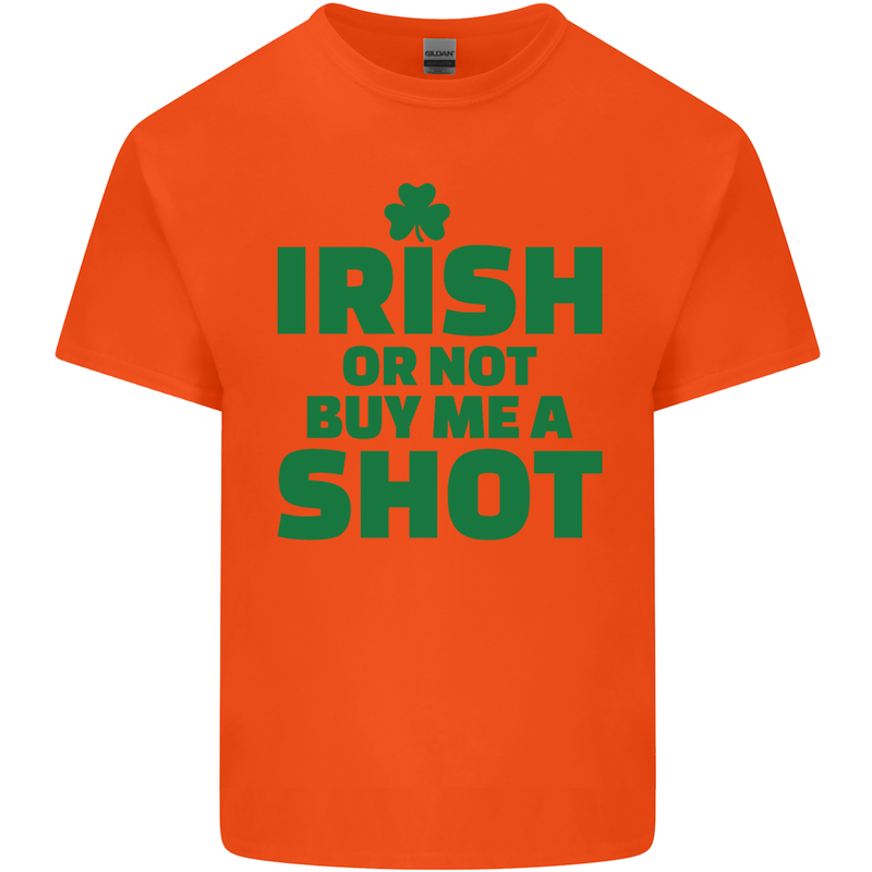 Irish or Not Buy Me a Shot St. Patricks Day Kids T-Shirt Childrens Orange