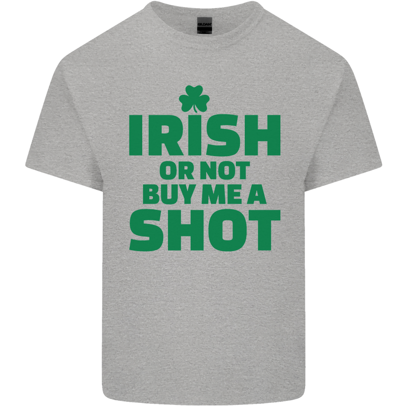 Irish or Not Buy Me a Shot St. Patricks Day Kids T-Shirt Childrens Sports Grey