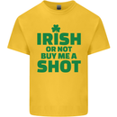 Irish or Not Buy Me a Shot St. Patricks Day Kids T-Shirt Childrens Yellow