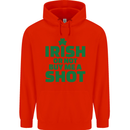Irish or Not Buy Me a Shot St. Patricks Day Mens 80% Cotton Hoodie Bright Red