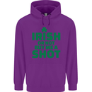 Irish or Not Buy Me a Shot St. Patricks Day Mens 80% Cotton Hoodie Purple