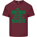 Irish or Not Buy Me a Shot St. Patricks Day Mens Cotton T-Shirt Tee Top Maroon