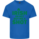 Irish or Not Buy Me a Shot St. Patricks Day Mens Cotton T-Shirt Tee Top Royal Blue