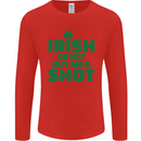 Irish or Not Buy Me a Shot St. Patricks Day Mens Long Sleeve T-Shirt Red