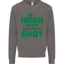 Irish or Not Buy Me a Shot St. Patricks Day Mens Sweatshirt Jumper Charcoal