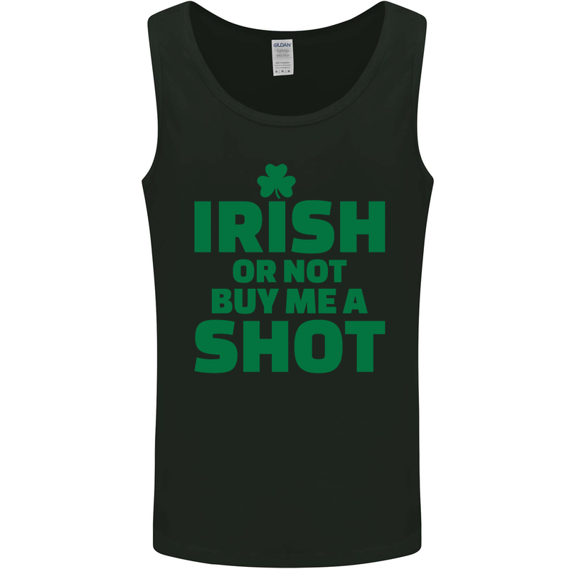 Irish or Not Buy Me a Shot St. Patricks Day Mens Vest Tank Top Black