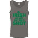 Irish or Not Buy Me a Shot St. Patricks Day Mens Vest Tank Top Charcoal