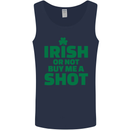 Irish or Not Buy Me a Shot St. Patricks Day Mens Vest Tank Top Navy Blue