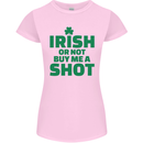 Irish or Not Buy Me a Shot St. Patricks Day Womens Petite Cut T-Shirt Light Pink