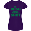 Irish or Not Buy Me a Shot St. Patricks Day Womens Petite Cut T-Shirt Purple
