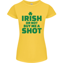 Irish or Not Buy Me a Shot St. Patricks Day Womens Petite Cut T-Shirt Yellow